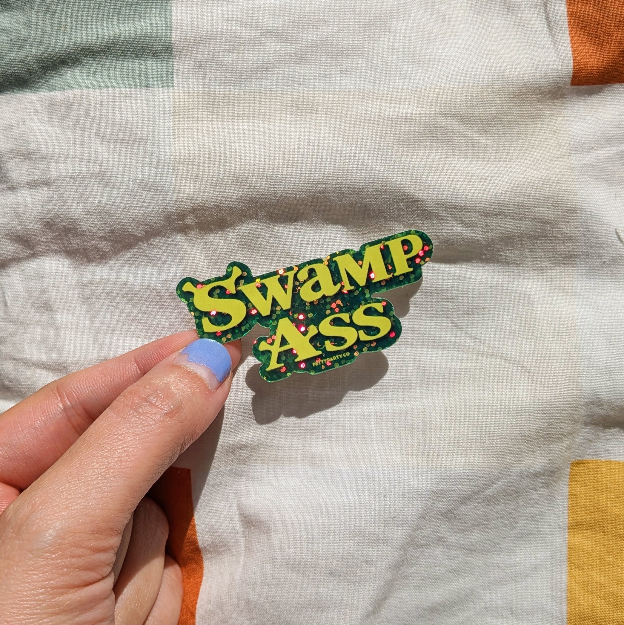 Swamp Ass Glitter Sticker