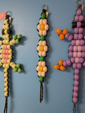 Giant Pony Bead Daisy Wall Art (White)