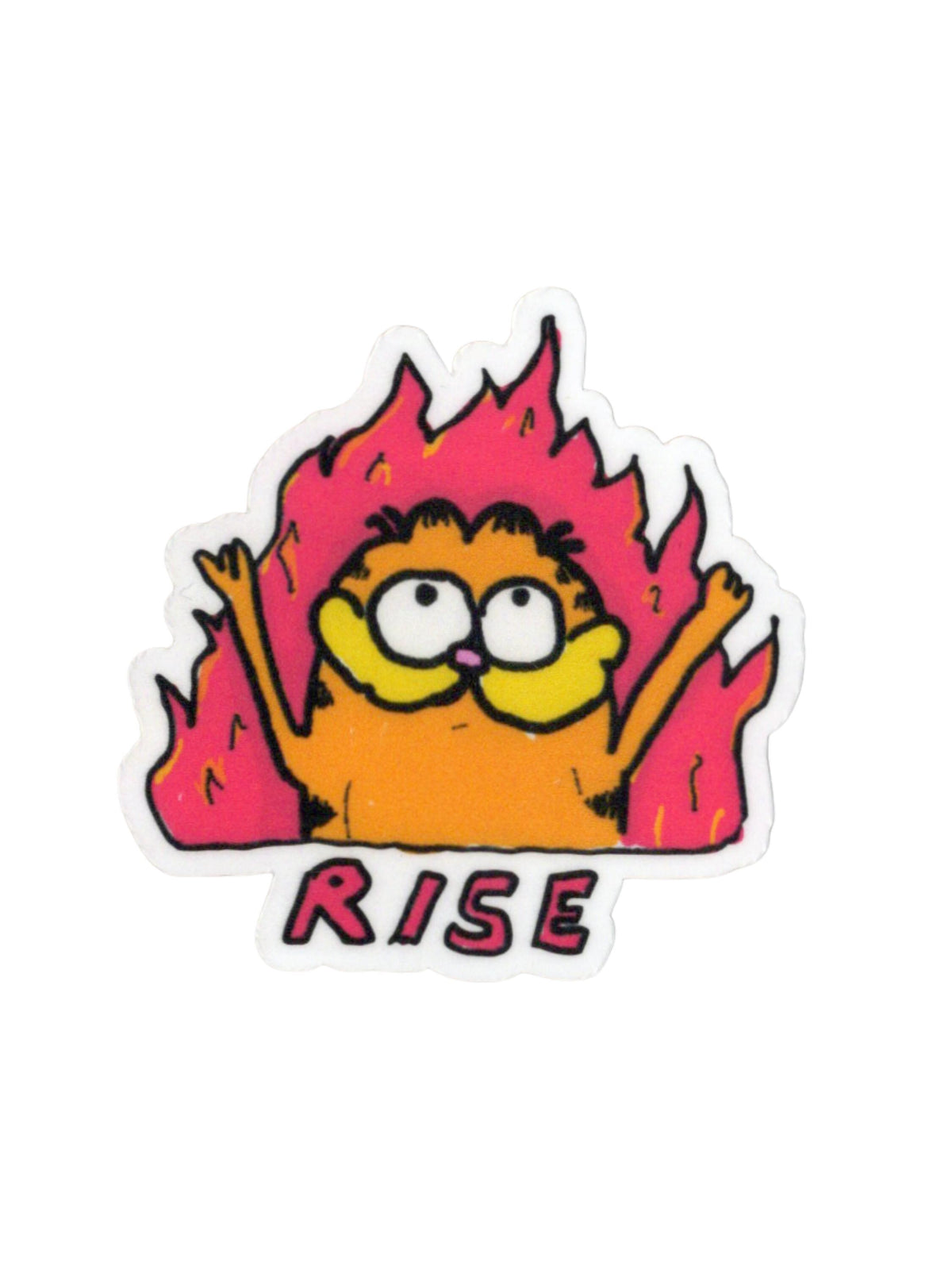 Rise!!! Orange Cat Sticker