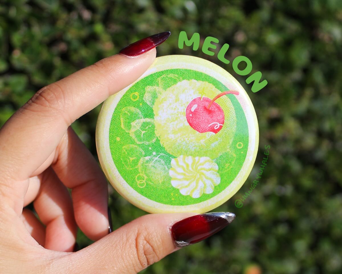 Melon Soda Riso Button