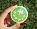 Matcha Latte Riso Button