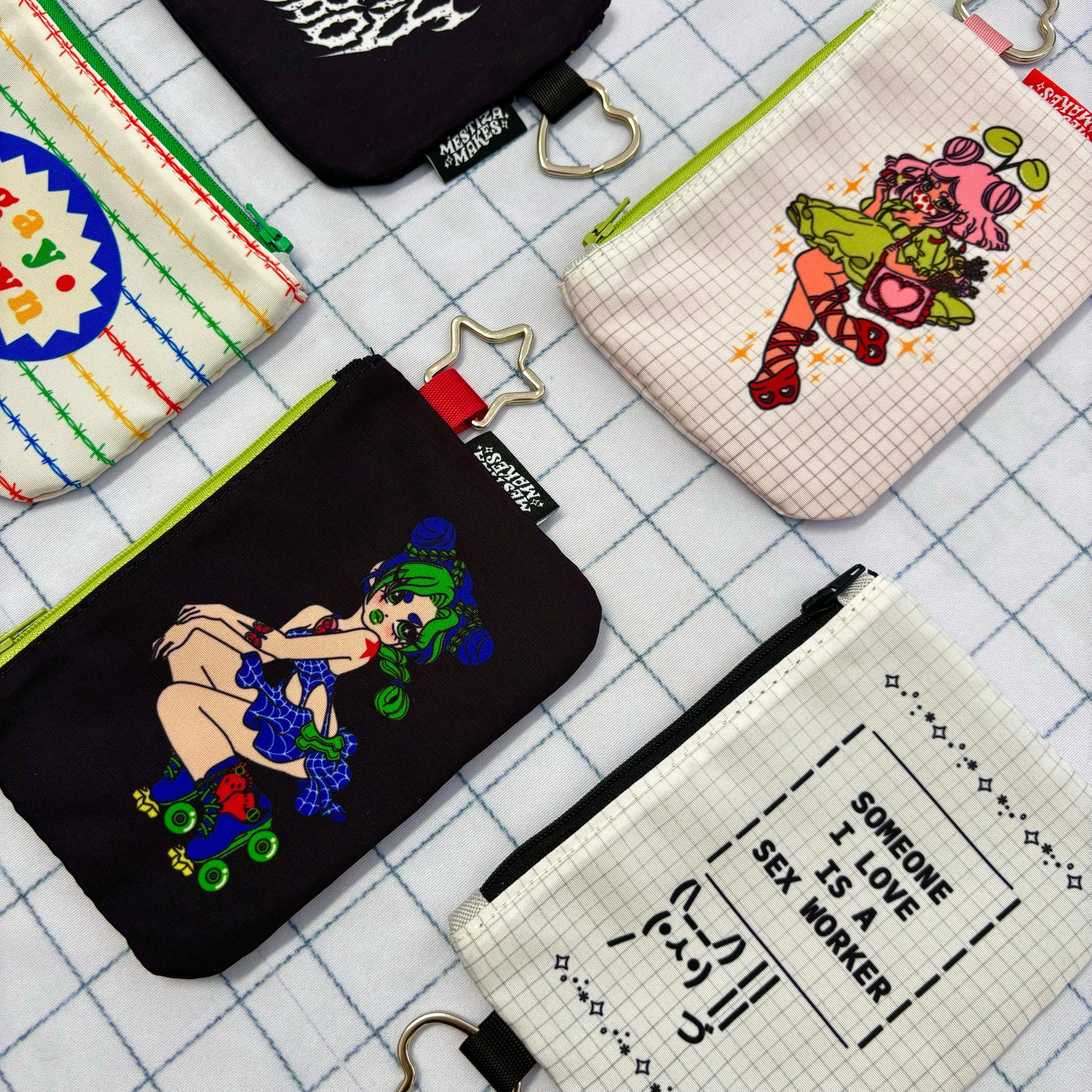 Spider Roller Skater Zipper Pouch