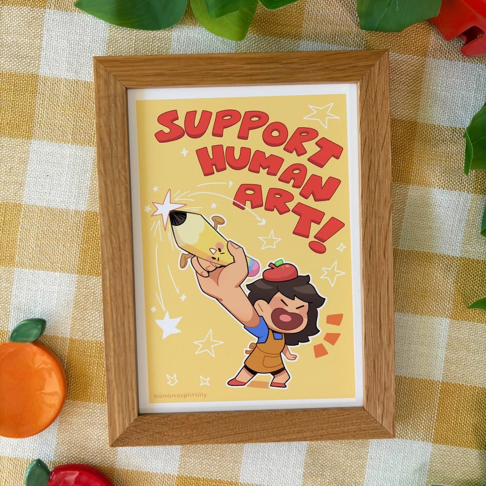 Support Human Art Mini Print