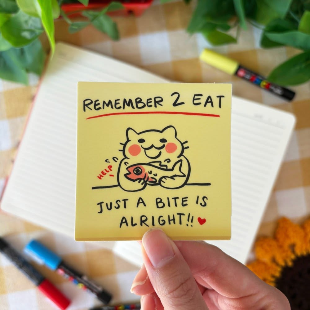 Eat Food Reminder Large Sticker
