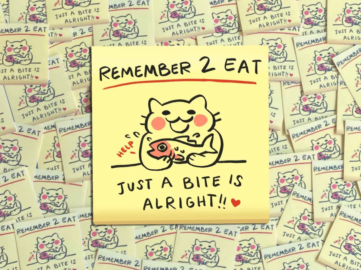 Eat Food Reminder Sticker
