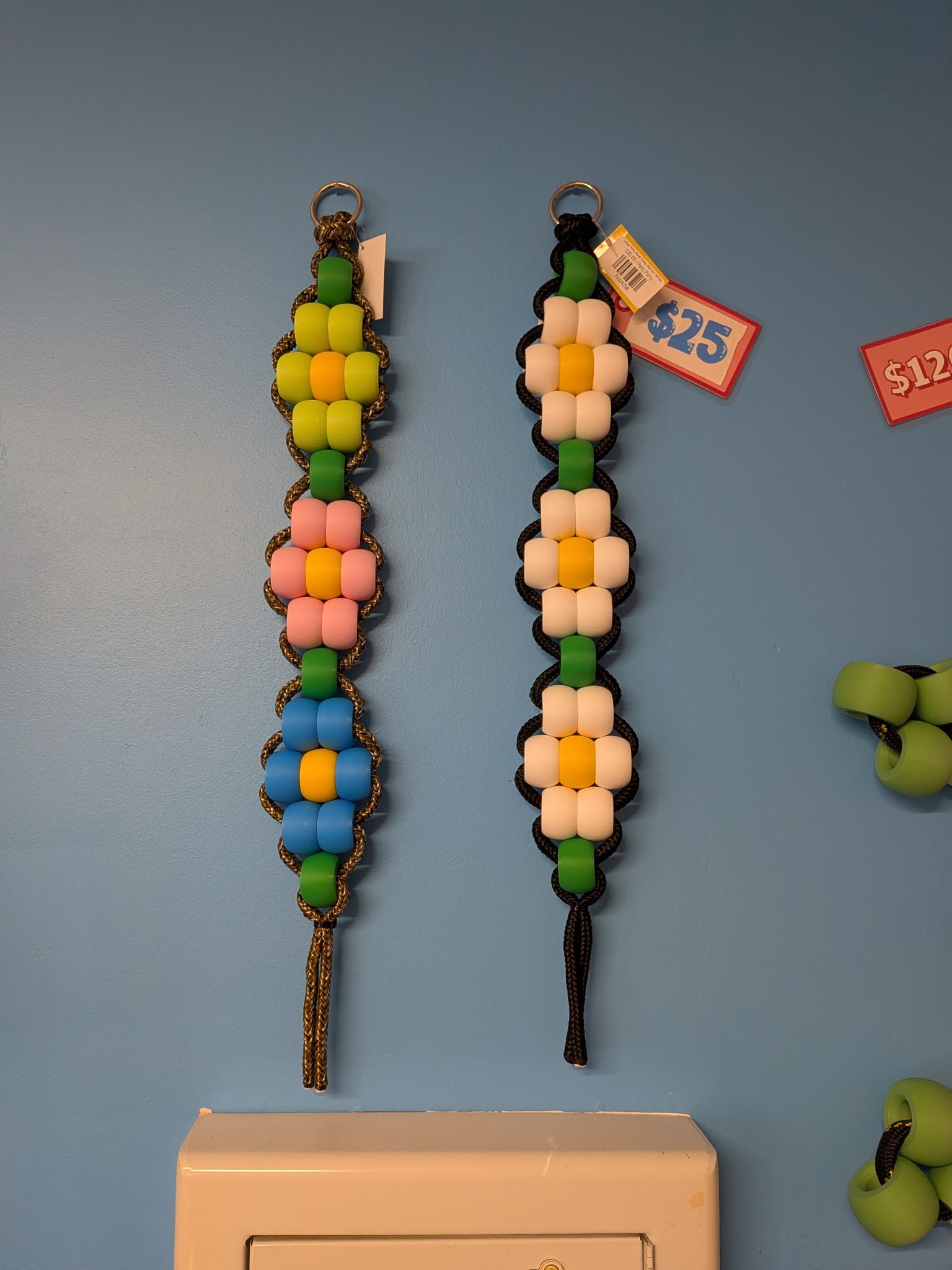 Large Pony Bead Daisy Wall Art