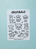 Archibald Sticker Sheet