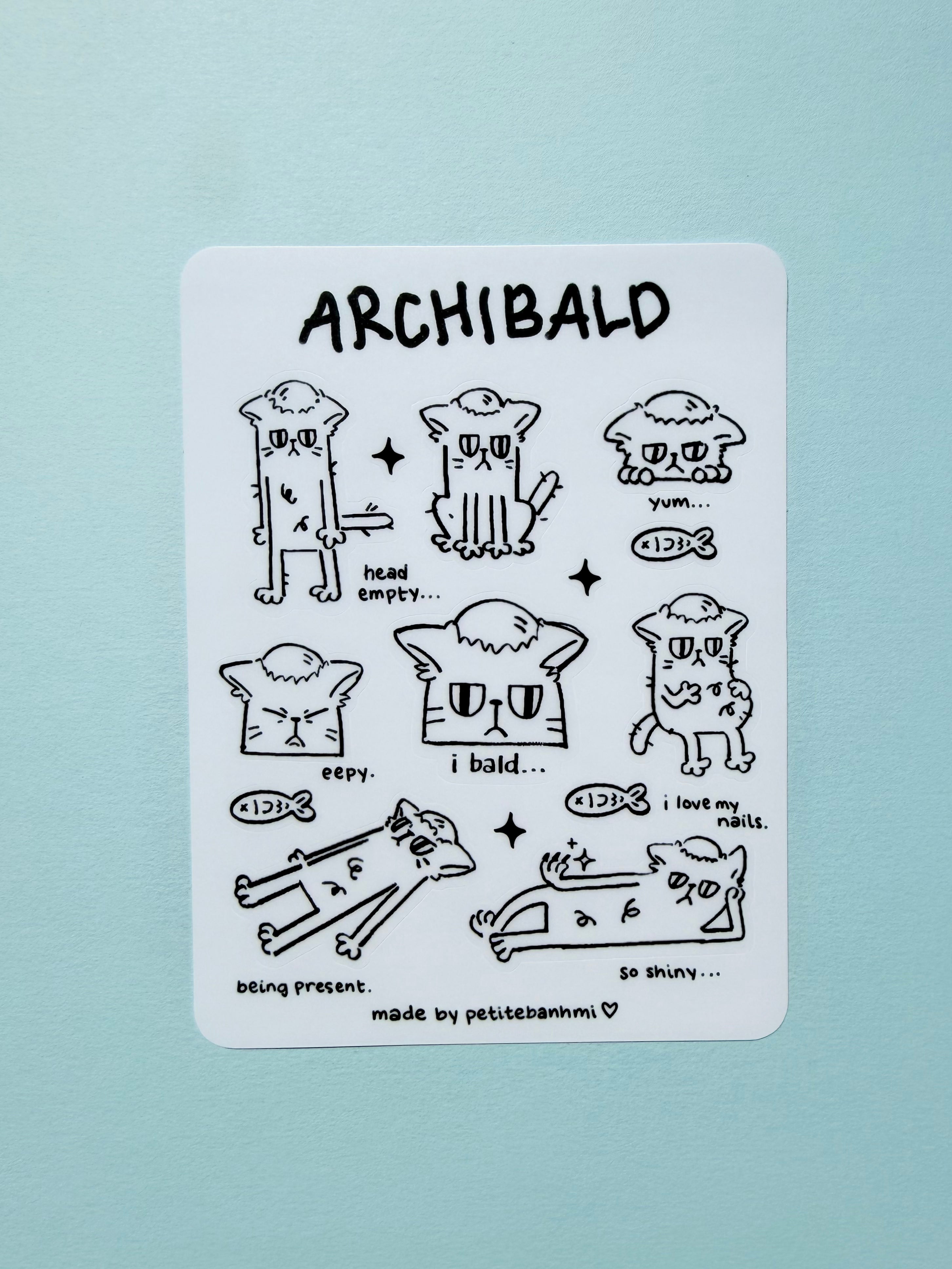 Archibald Sticker Sheet