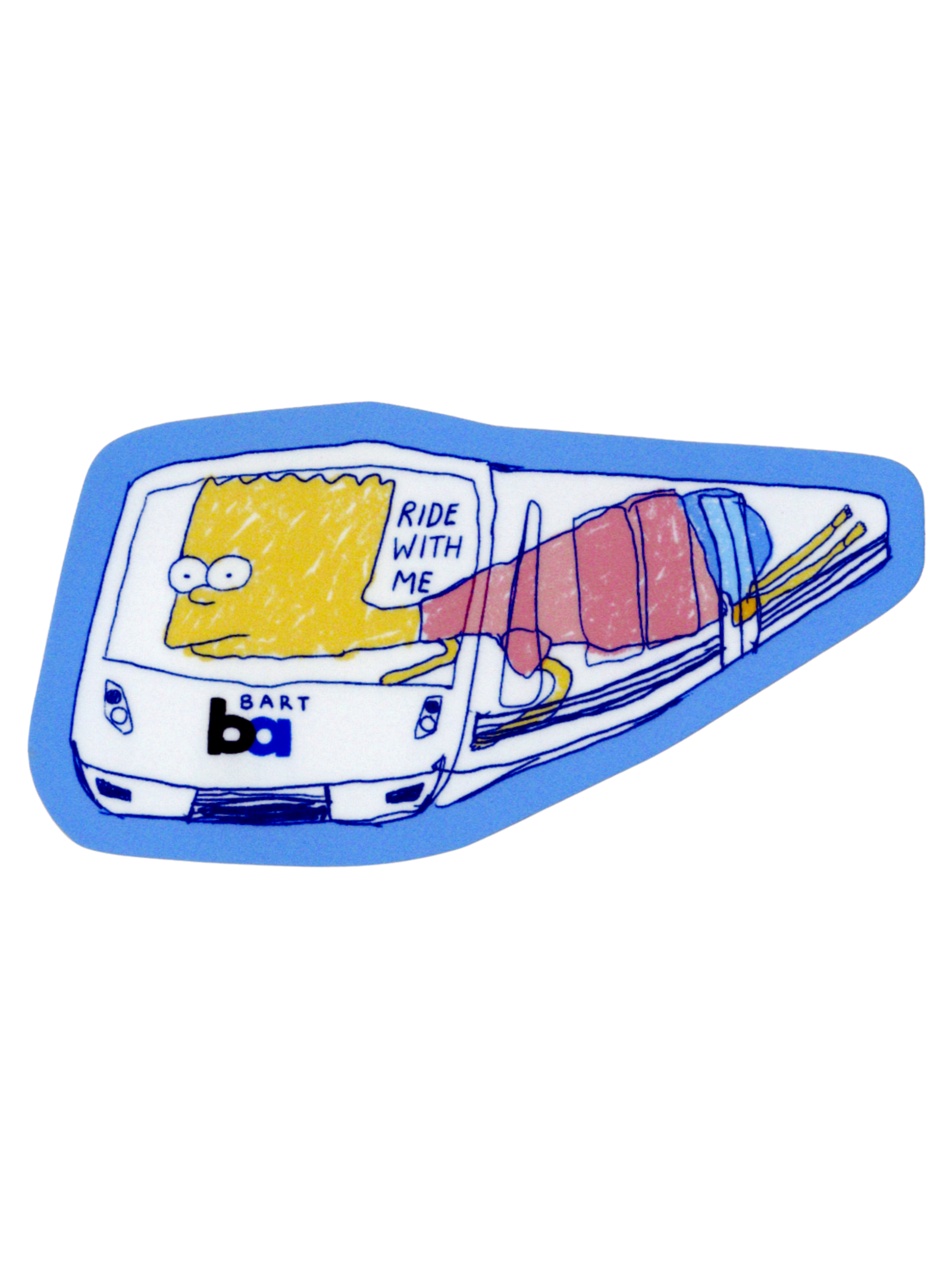 Bart Train Sticker
