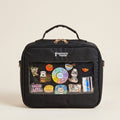 Black Ultimate Journal Bag by Menmin Made, craft and stationery organizer with crossbody strap