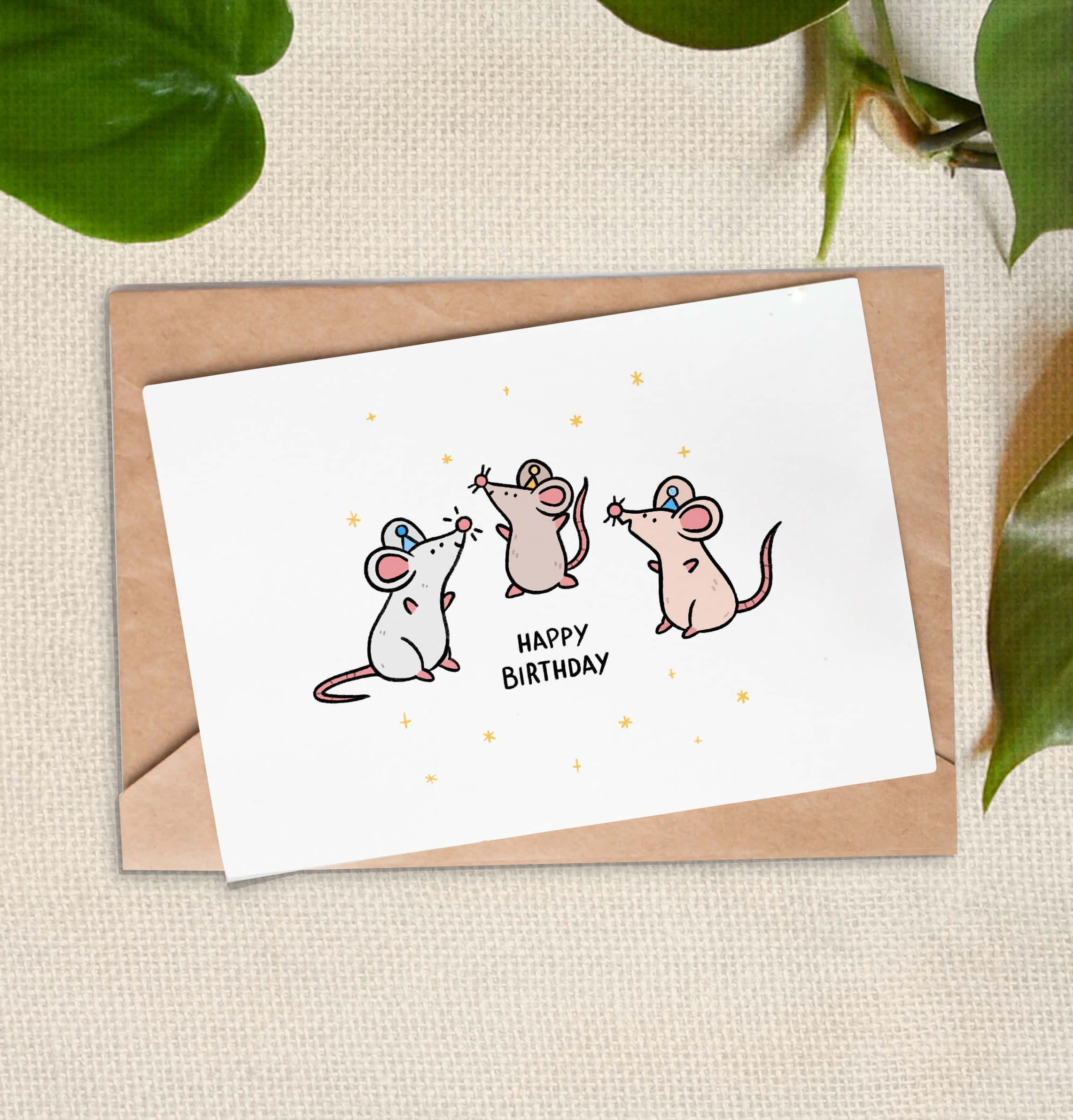 Birthday Rats Greeting Card