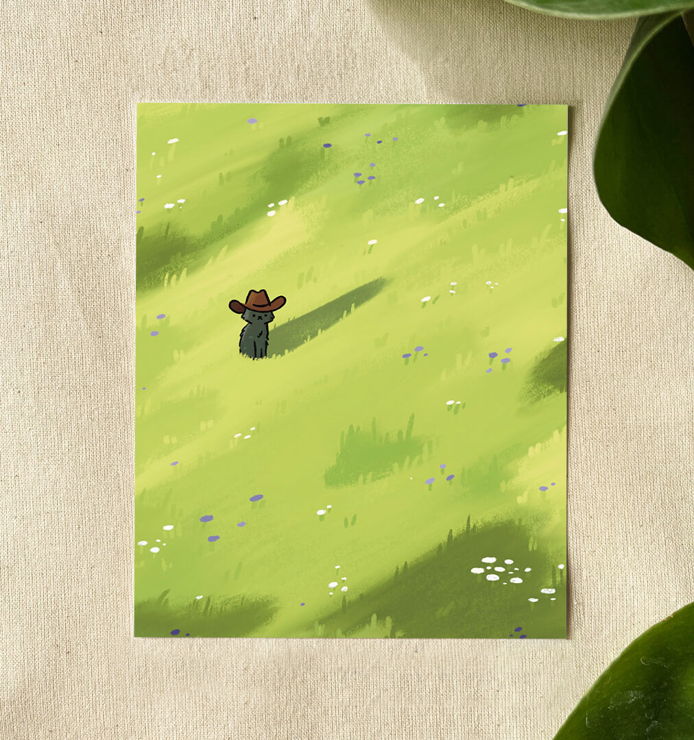 Cowboy Cat 5x7 Print