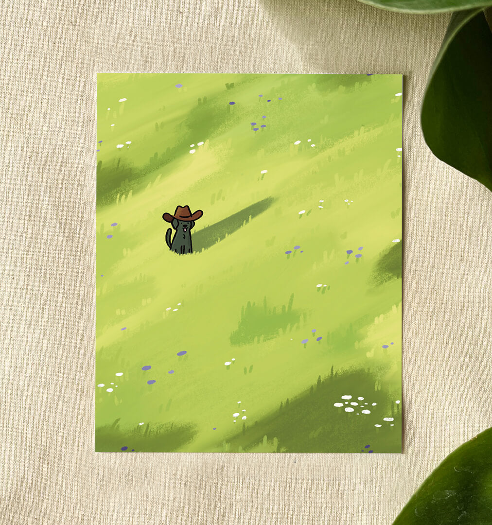 Cowboy Dog 5x7 Print