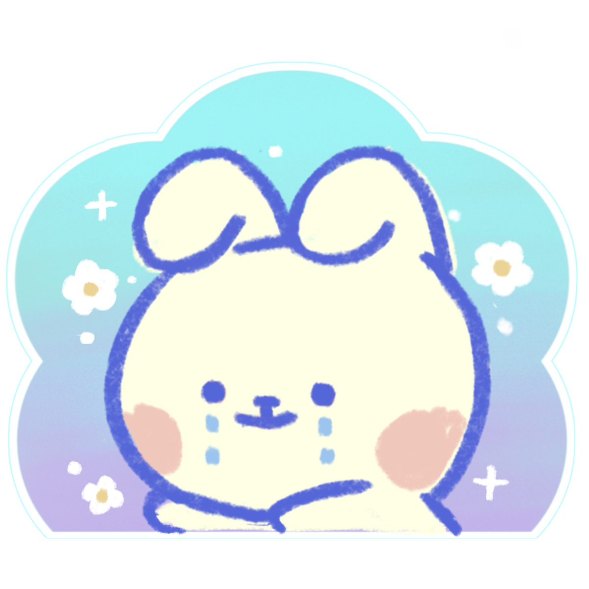 Sad Bunny Sticker