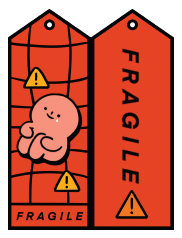 Fragile Flight Tag