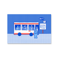 Fish Bus to Ocean Beach Postcard
