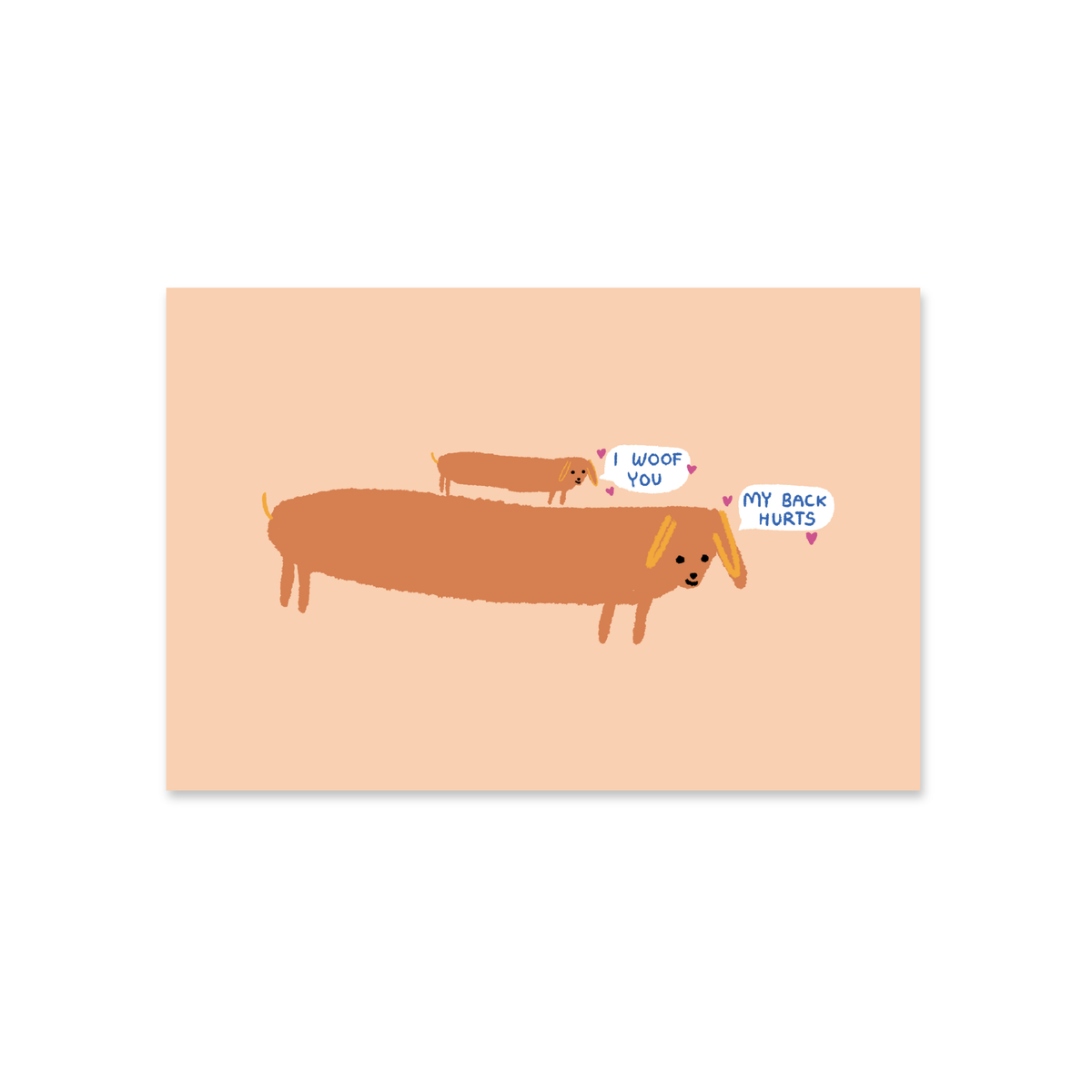 I Woof You Dog Postcard
