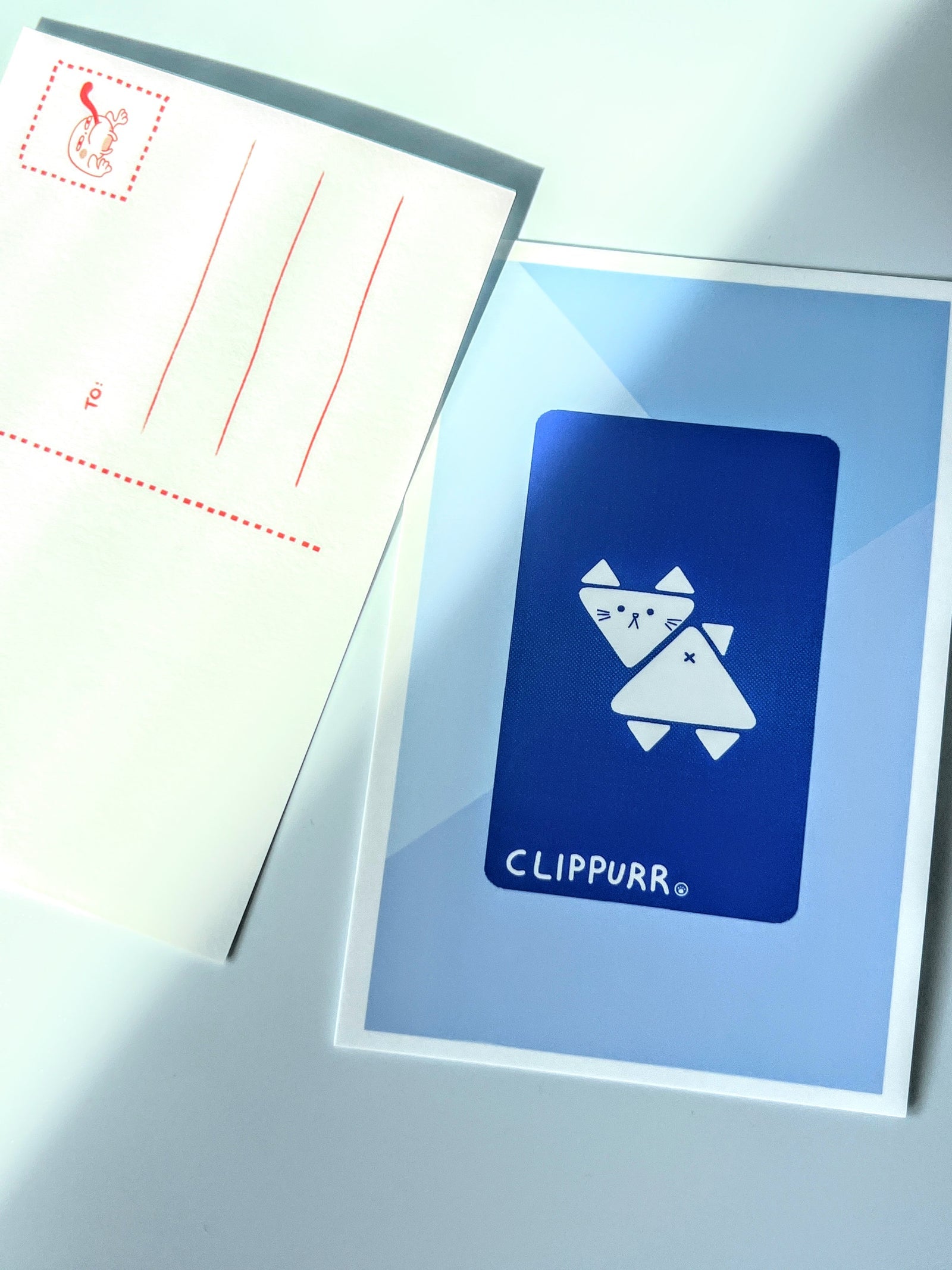 Clipper Card 'Clippurr' Cat Postcard