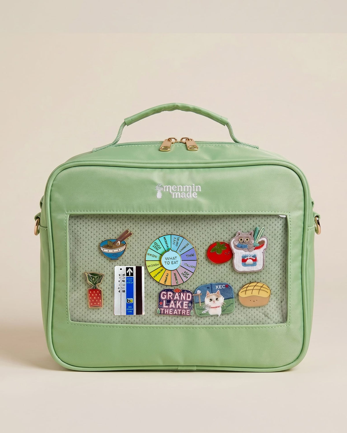 Matcha Ultimate Journal Bag by Menmin Made, craft and stationery organizer with crossbody strap