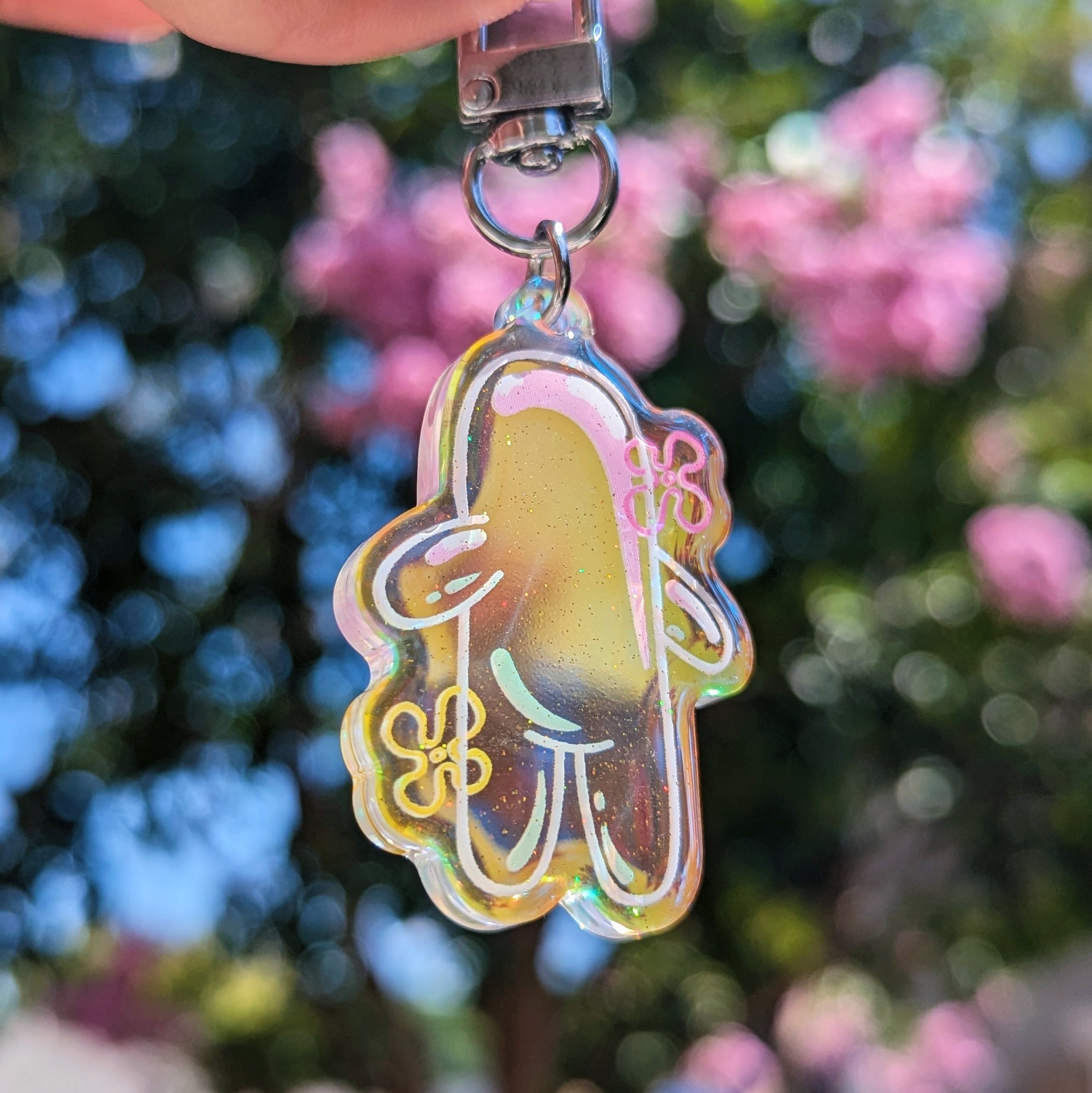 Bubble Glitter Holographic Acrylic Keychain
