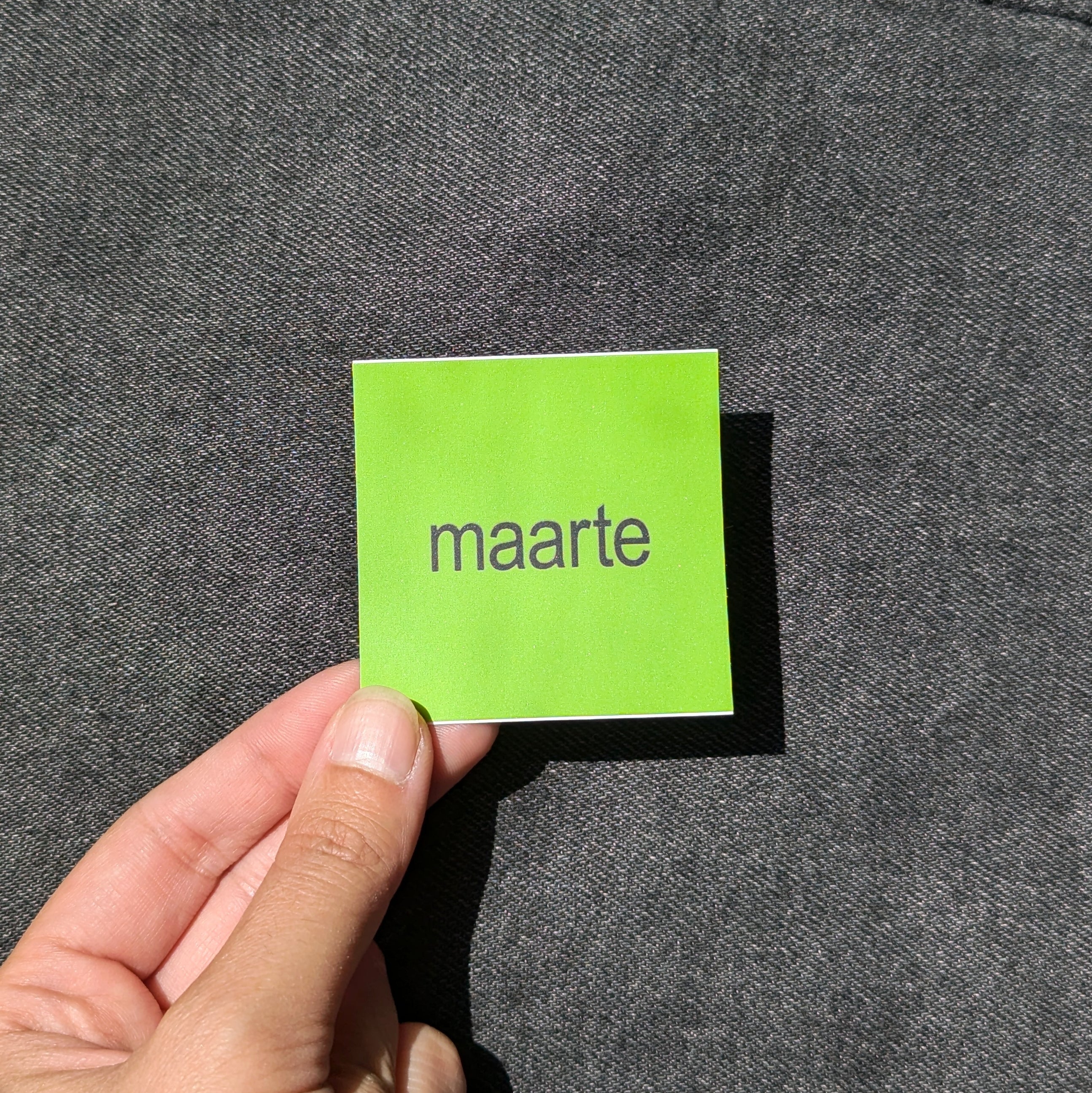 Maarte Matte Vinyl Sticker