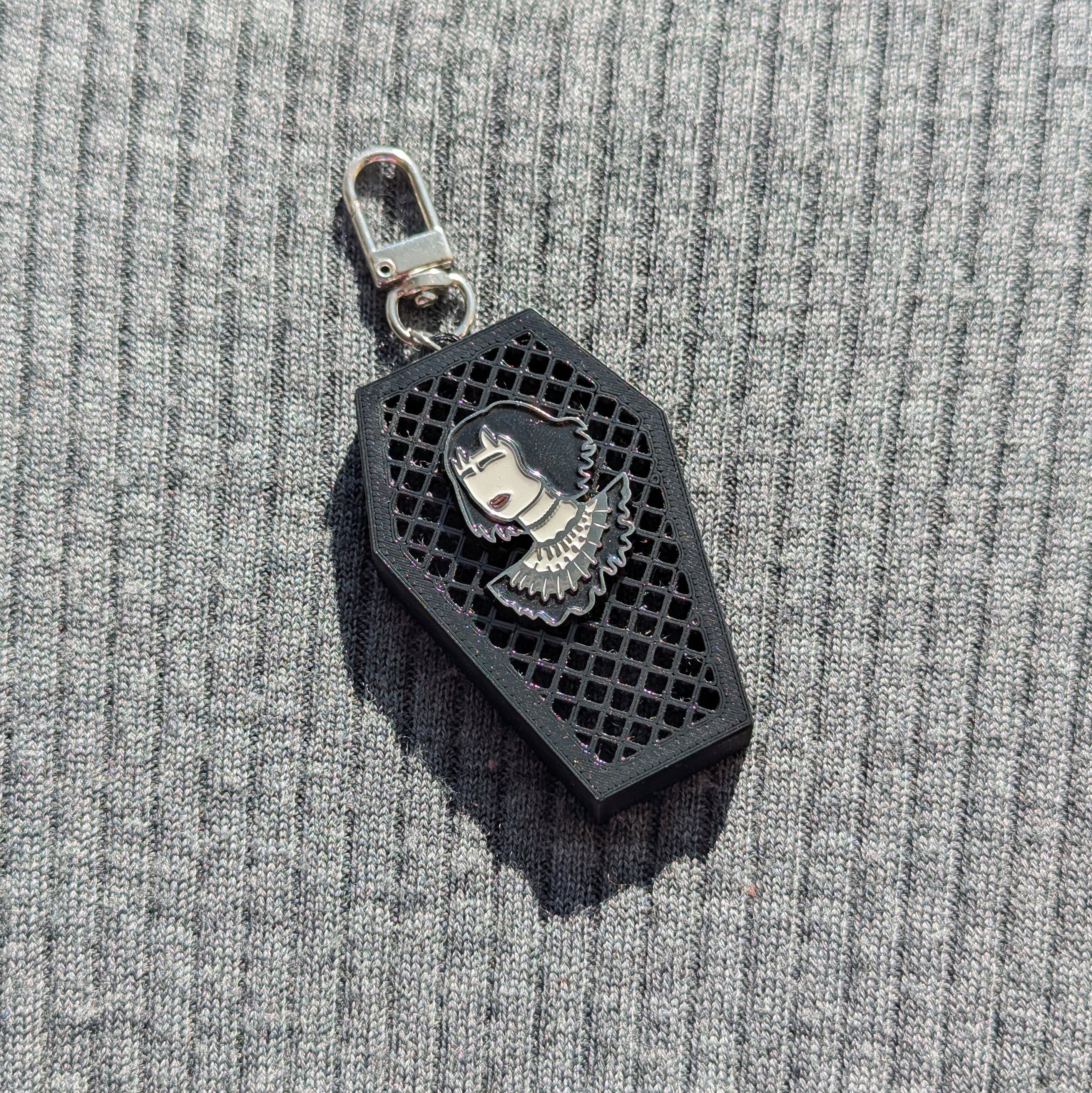 Coffin Pinboard Keychain