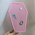 Coffin Pin & Earring Display Board (Pink)