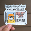 Library Card Sticker