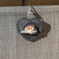 Heart Pinboard Keychain (Black)