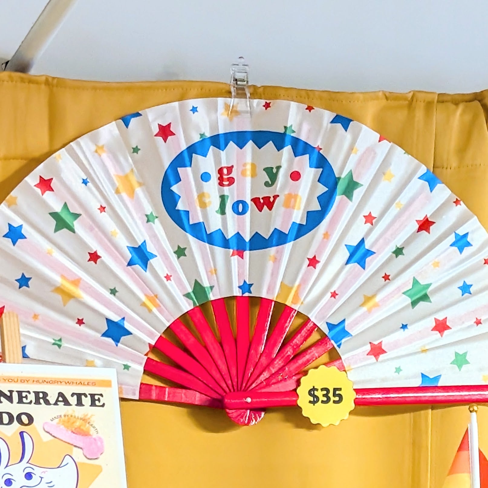 Gay Clown Bamboo Fan (Color)
