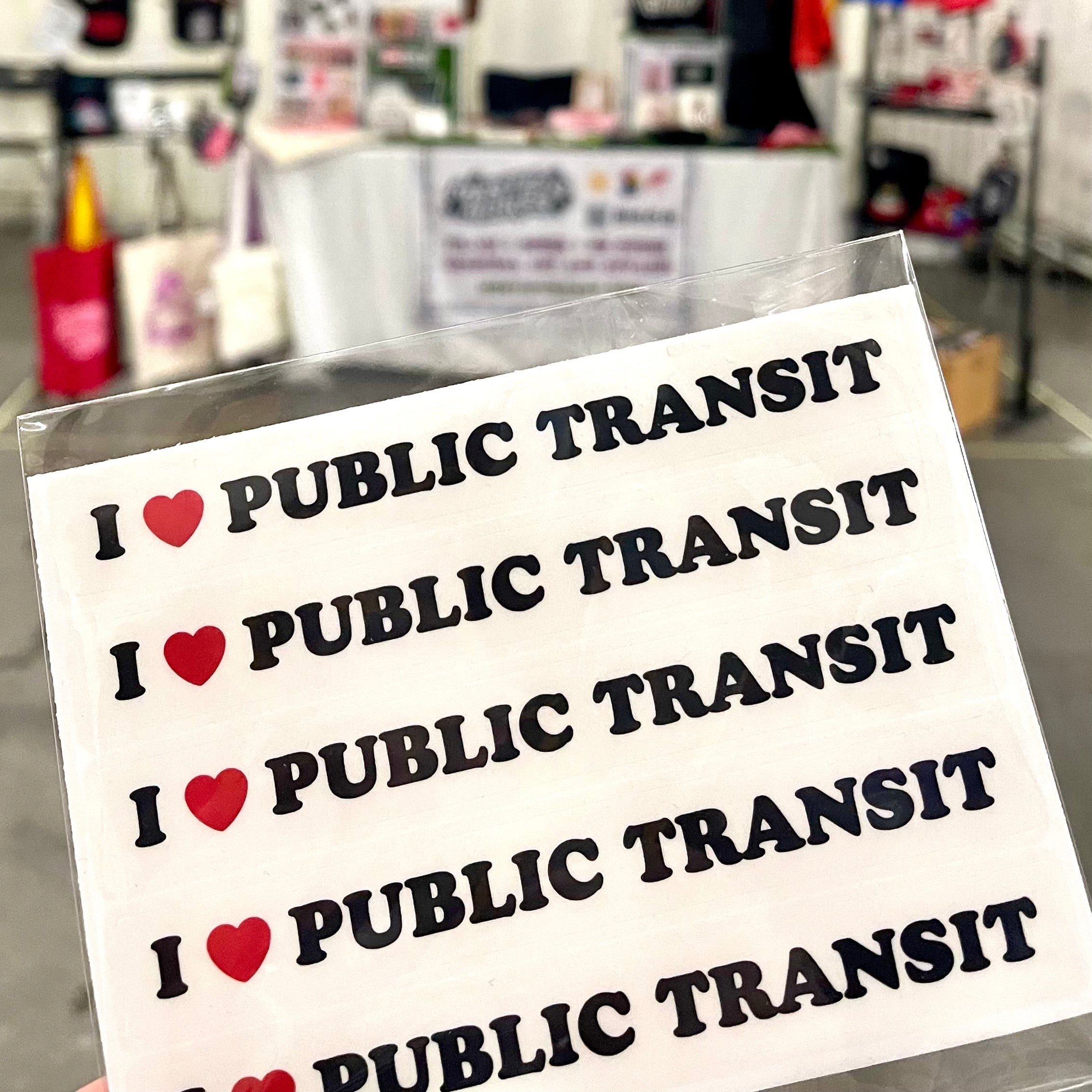 I <3 Public Transit Sticker