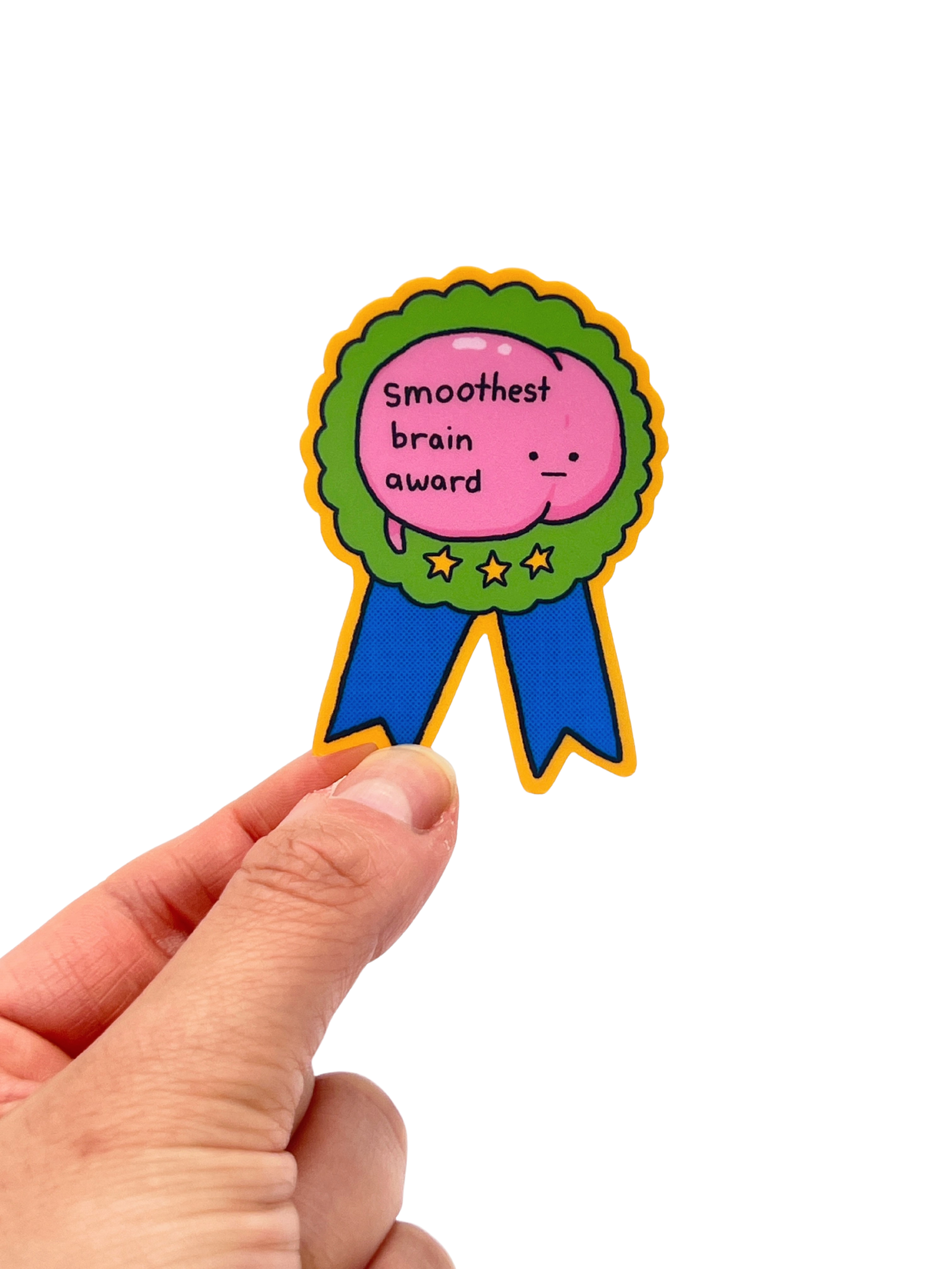 Smooth Brain Award Sticker