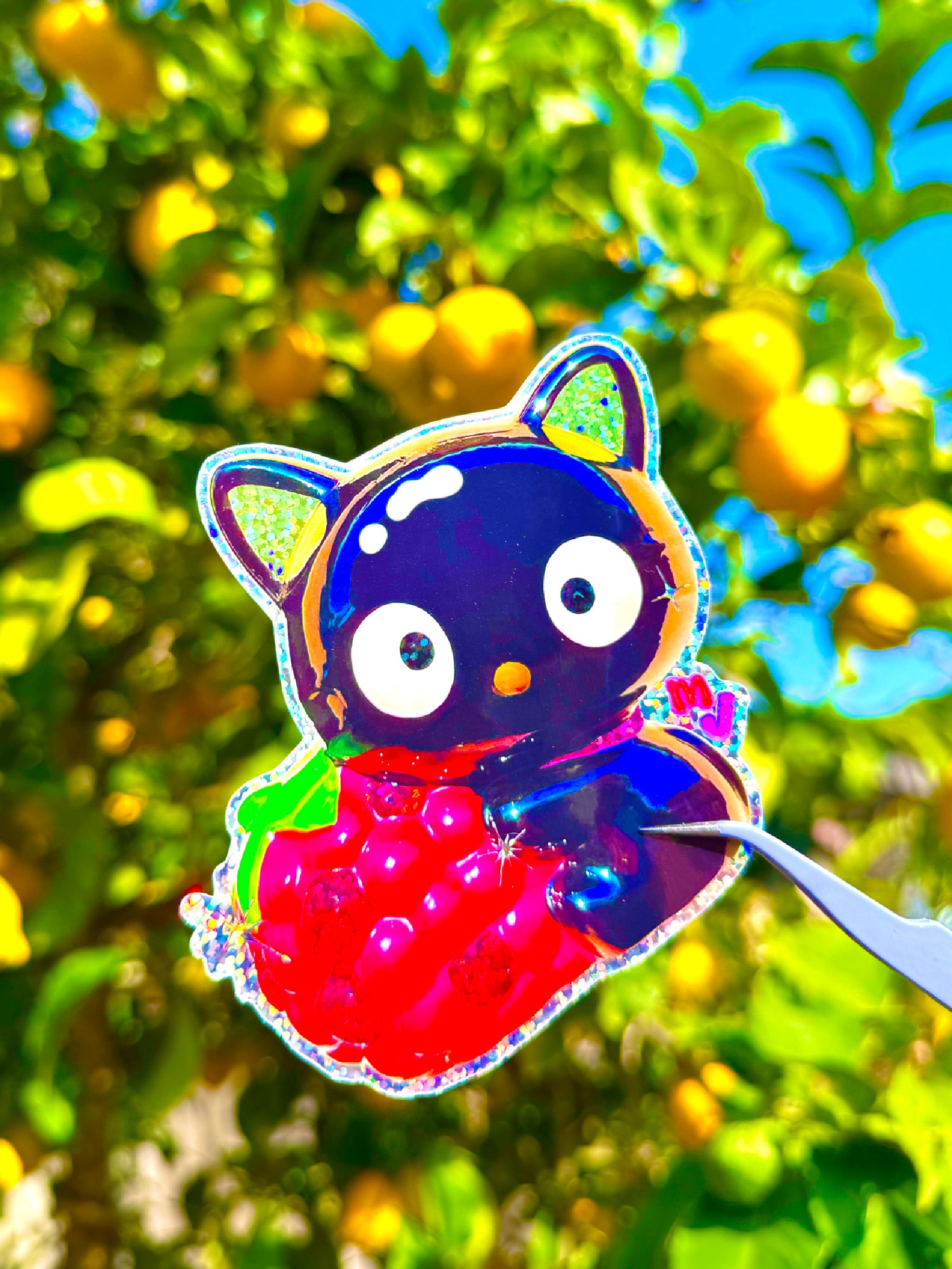 Raspberry Choco Kitty Sticker