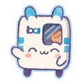 Barty and Orange Cat Sticker