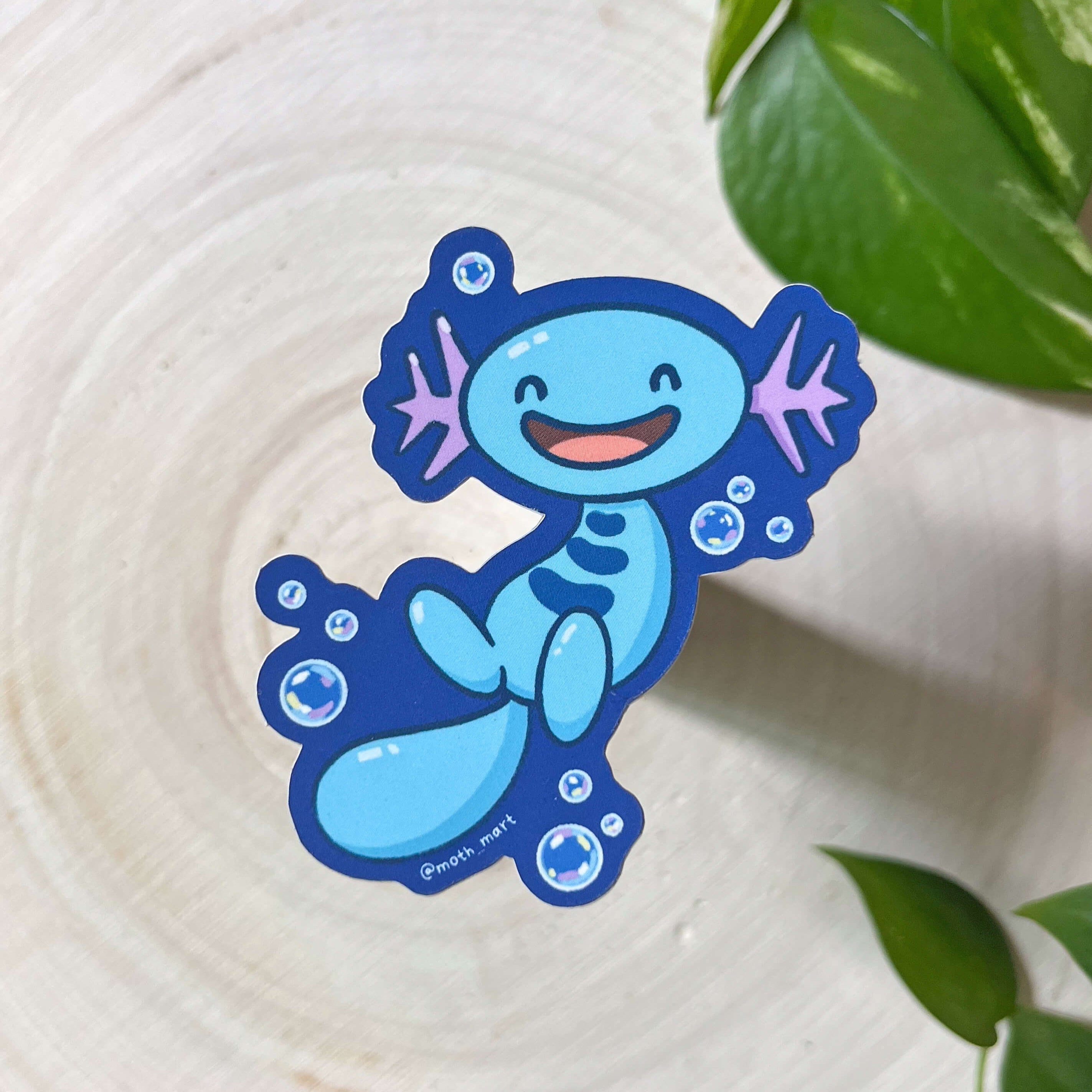 Blue Axolotl Sticker