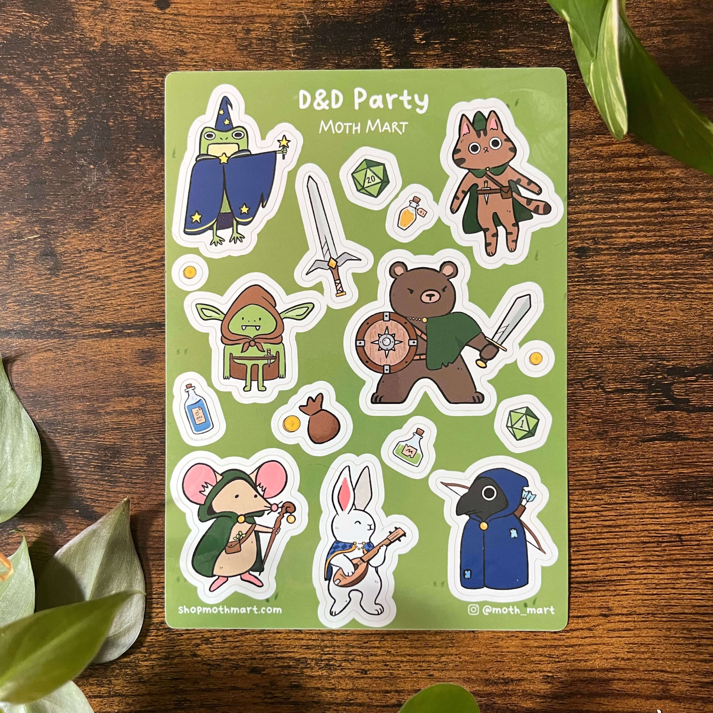 D&D Party Sticker Sheet