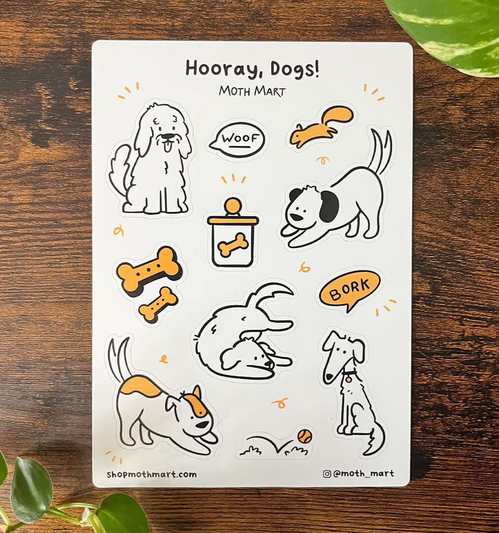 Hooray Dogs Sticker Sheet