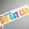 Big Gay Car Bumper Sticker - Curlworks