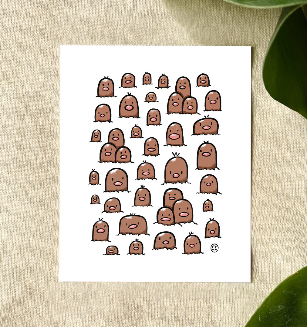 Ground Type Mole 5x7 Print