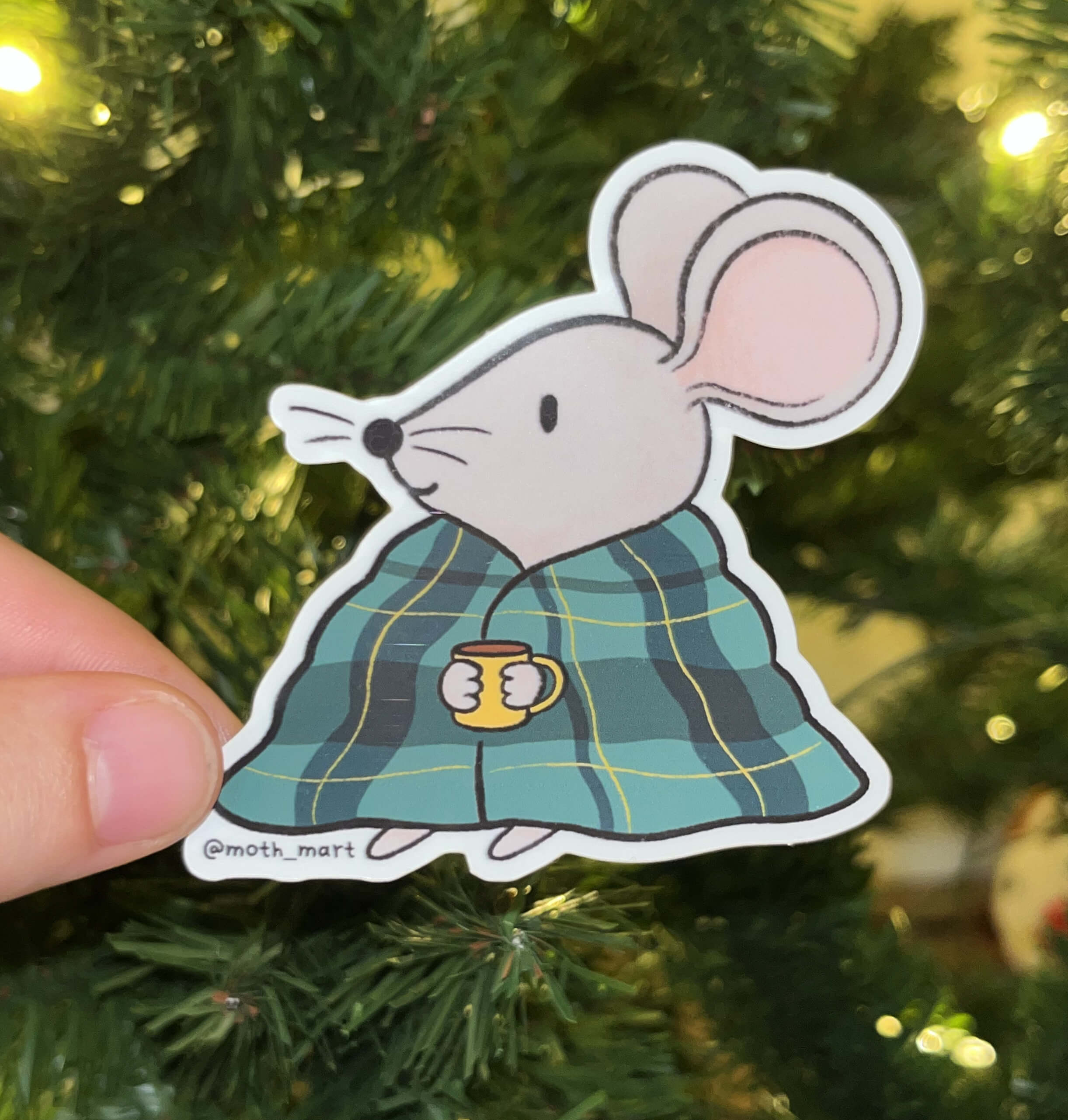 Cozy Mouse Sticker