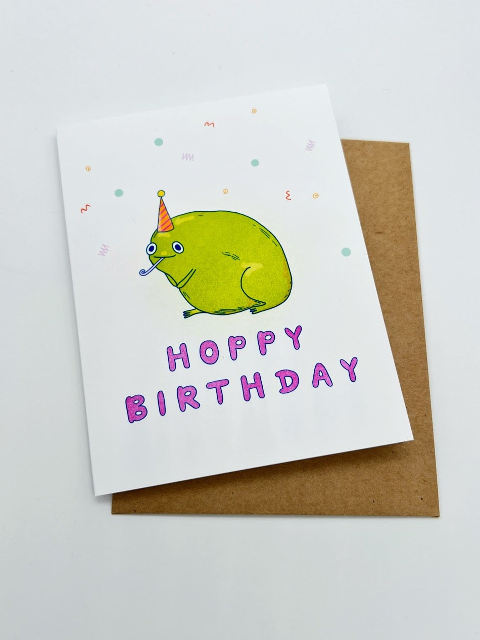 Hoppy Birthday Frog Greeting Card