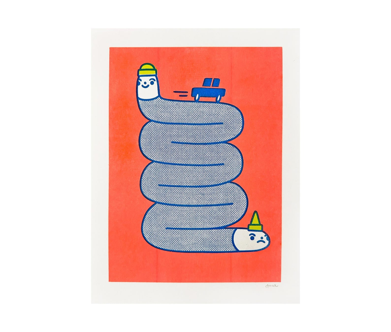 Early Bird Gets the Worm - Riso Print
