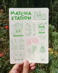 Matcha Station Riso Postcard