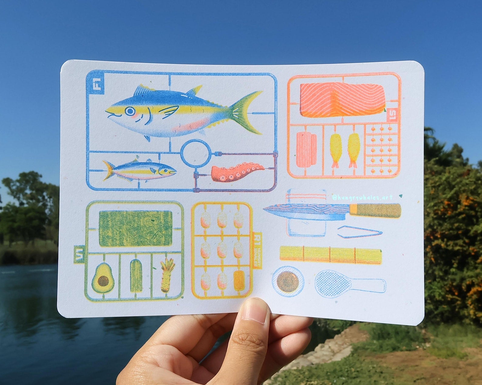 Sushi Gunpla Riso Postcard