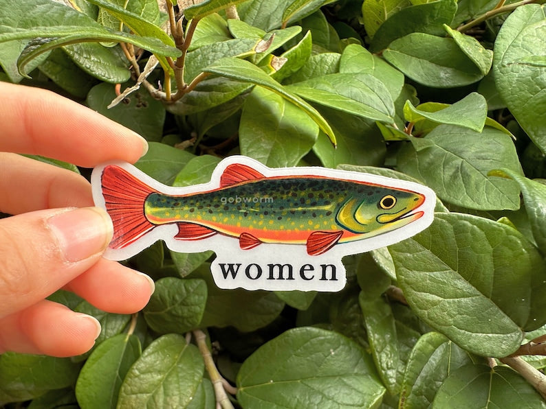 Women Fish Sticker