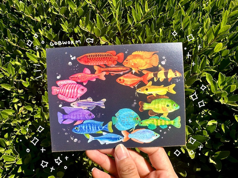 Rainbow Fish Print