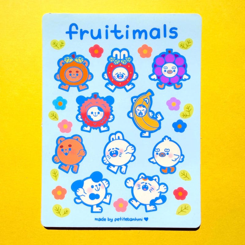 Fruitimals Sticker Sheet
