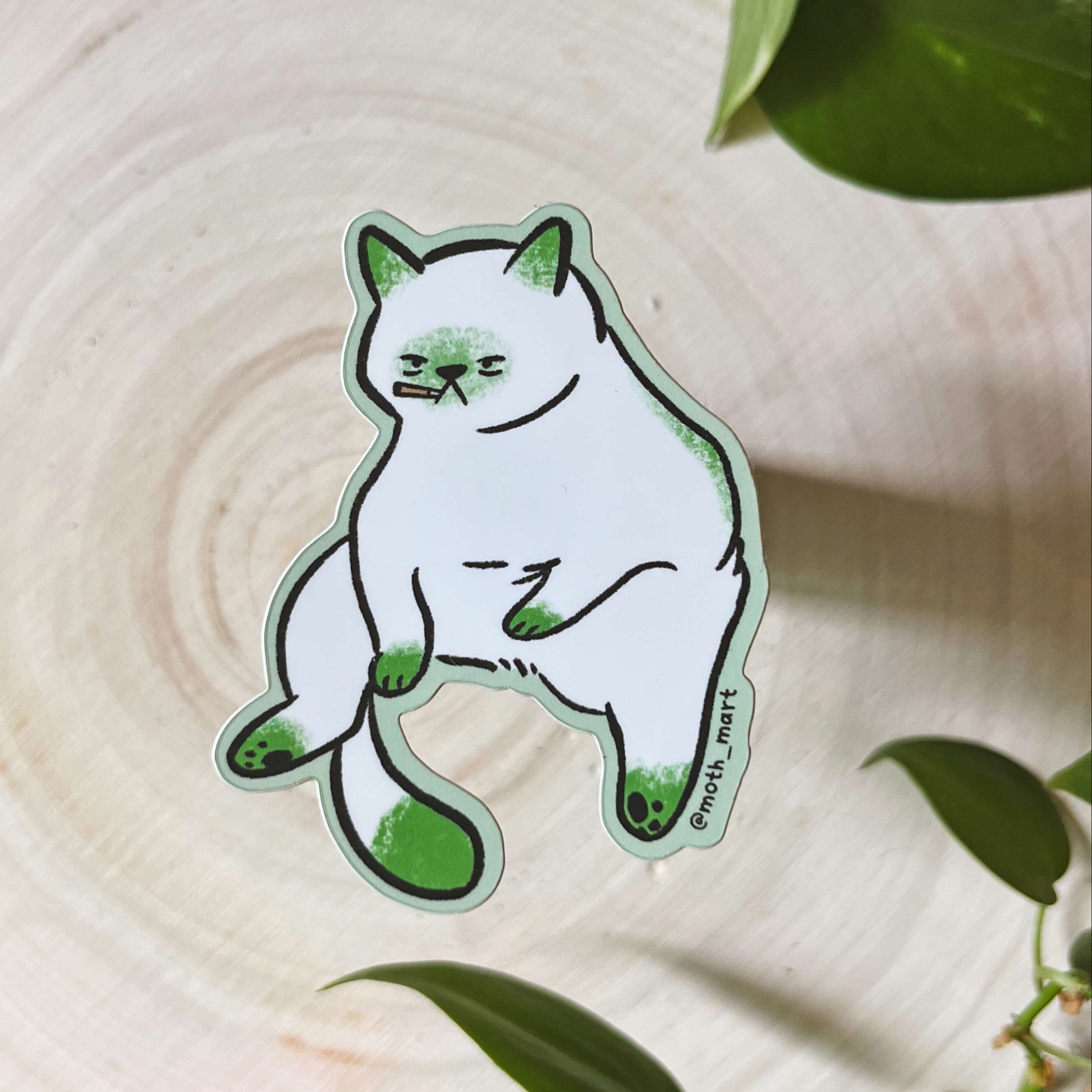 Smoking Cat Sticker