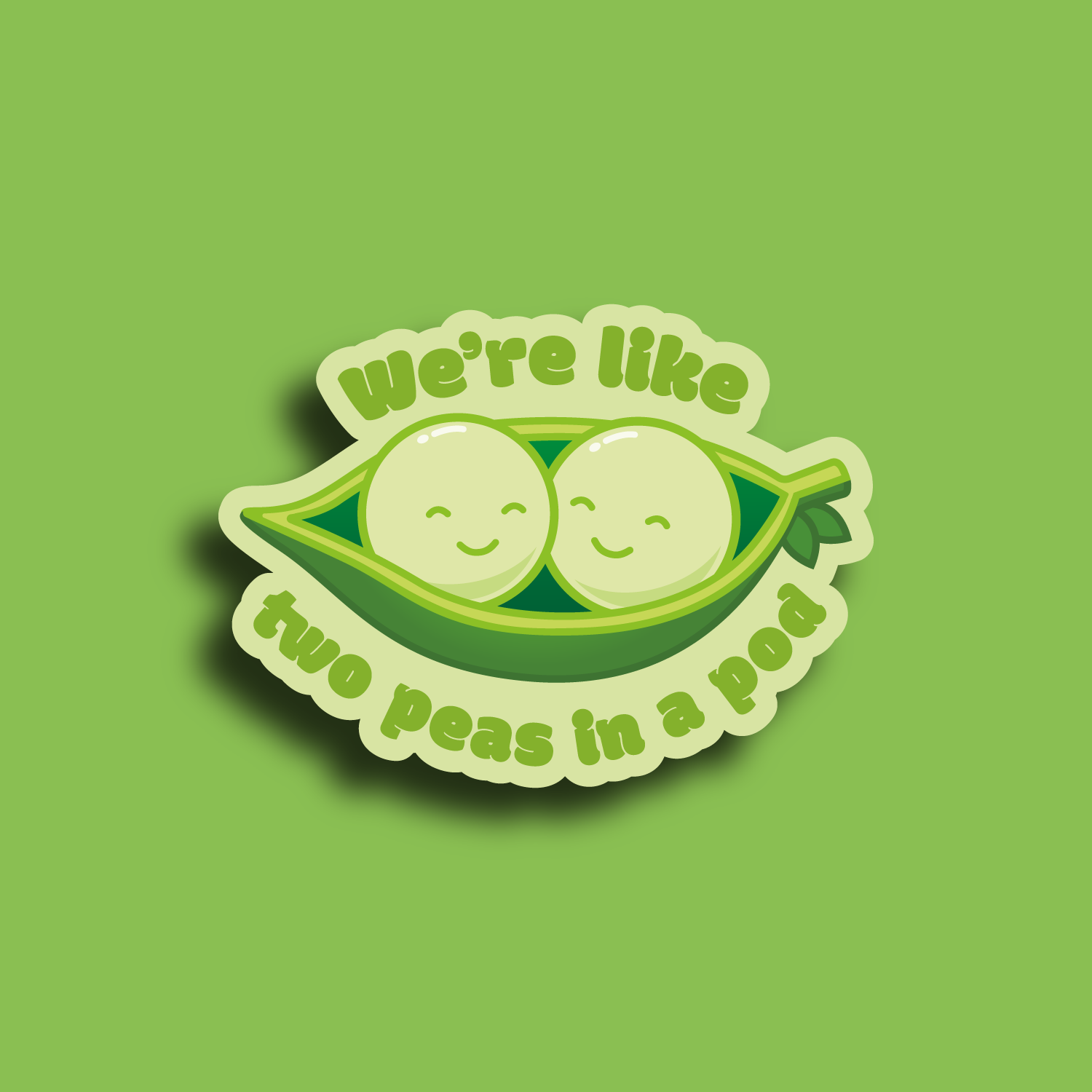 Two Peas in a Pod Matte Vinyl Sticker