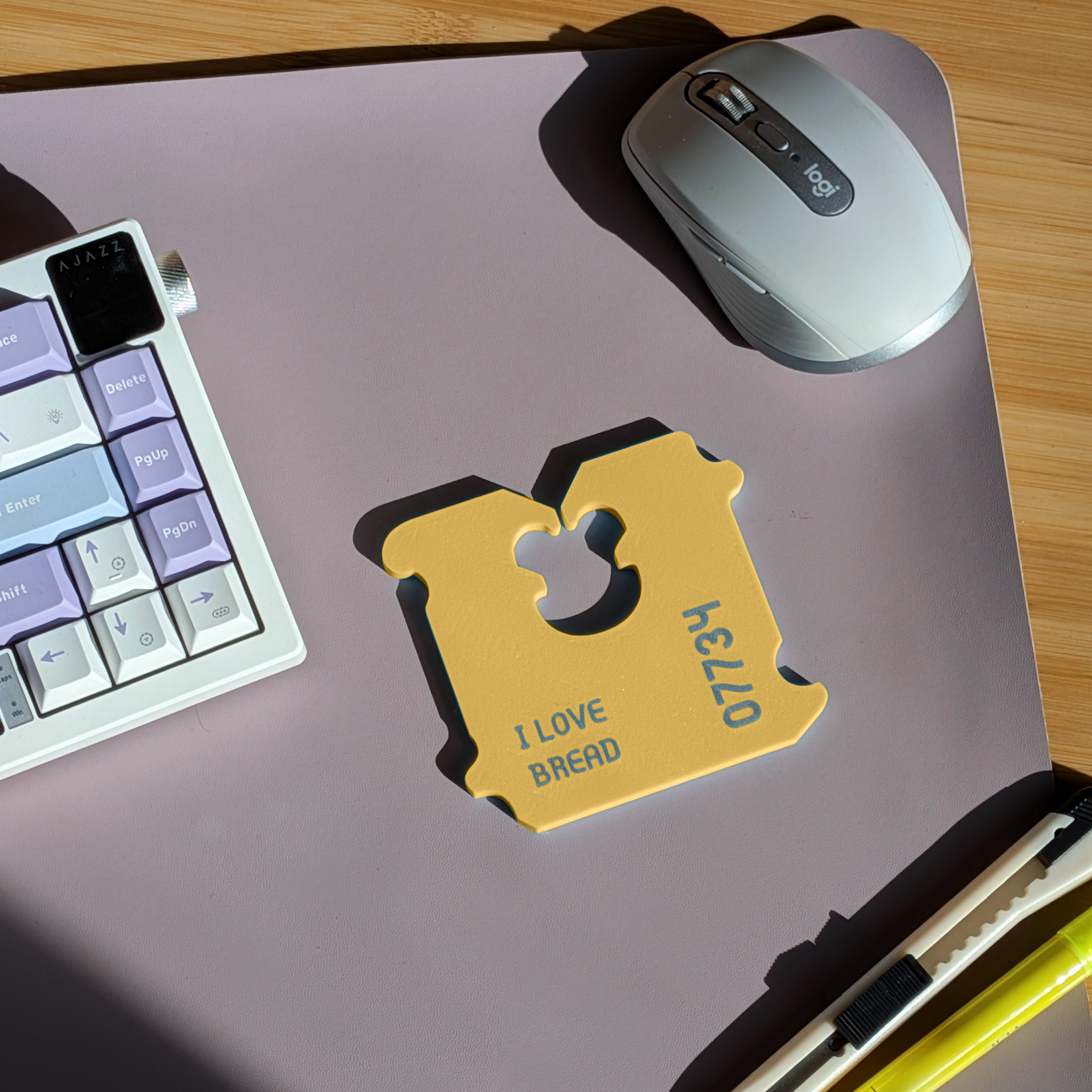 Bread Tag Coaster (Yellow)